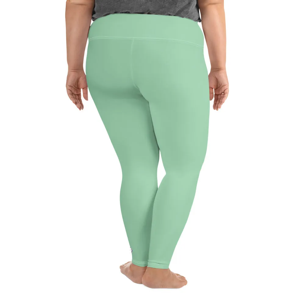 Confidence in Motion: Women's Plus Size Yoga Leggings - Vista Blue