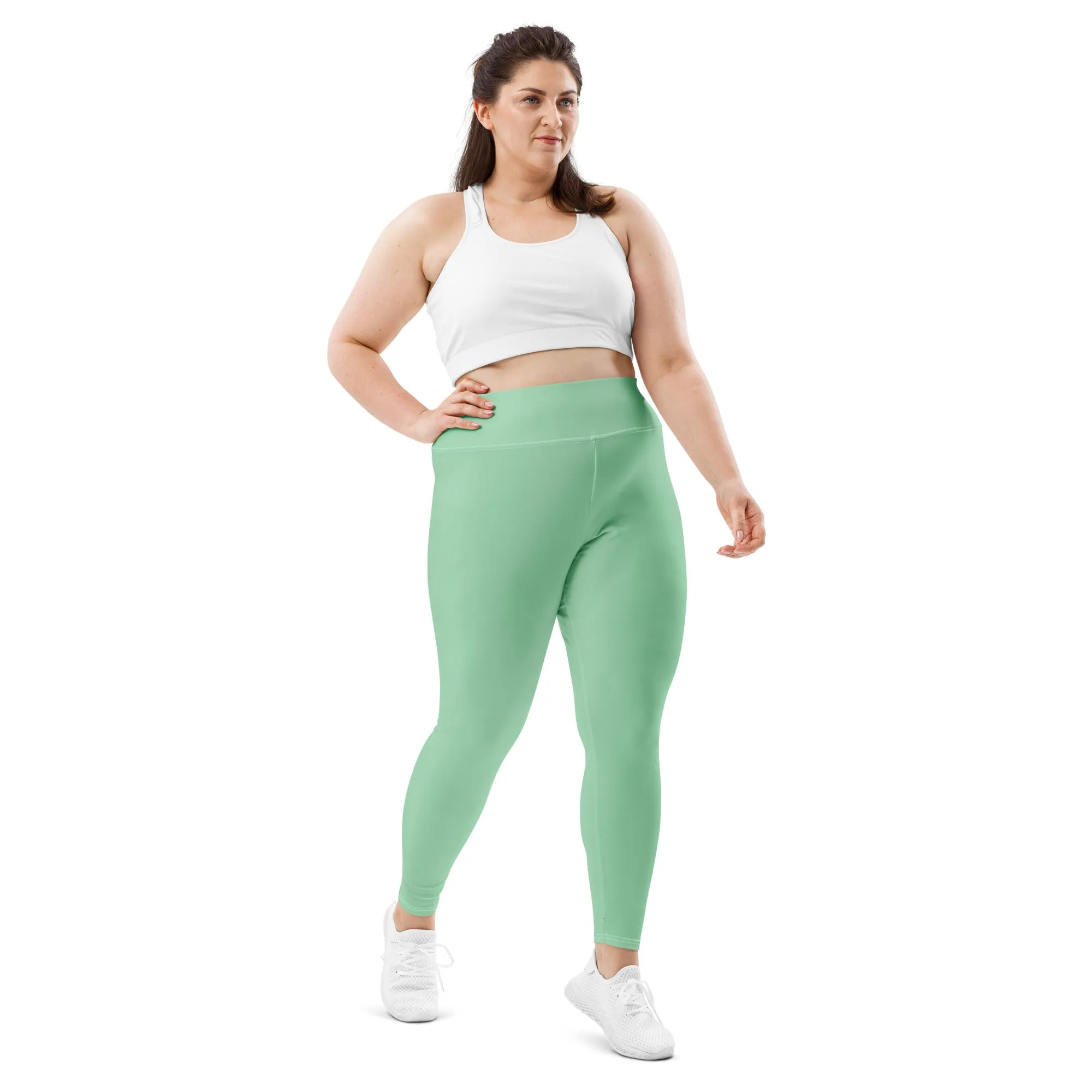 Confidence in Motion: Women's Plus Size Yoga Leggings - Vista Blue