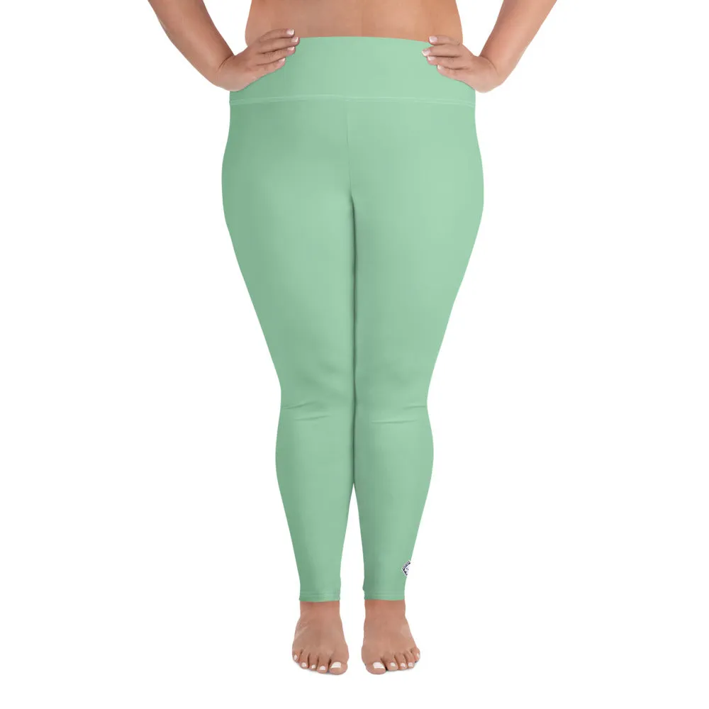 Confidence in Motion: Women's Plus Size Yoga Leggings - Vista Blue