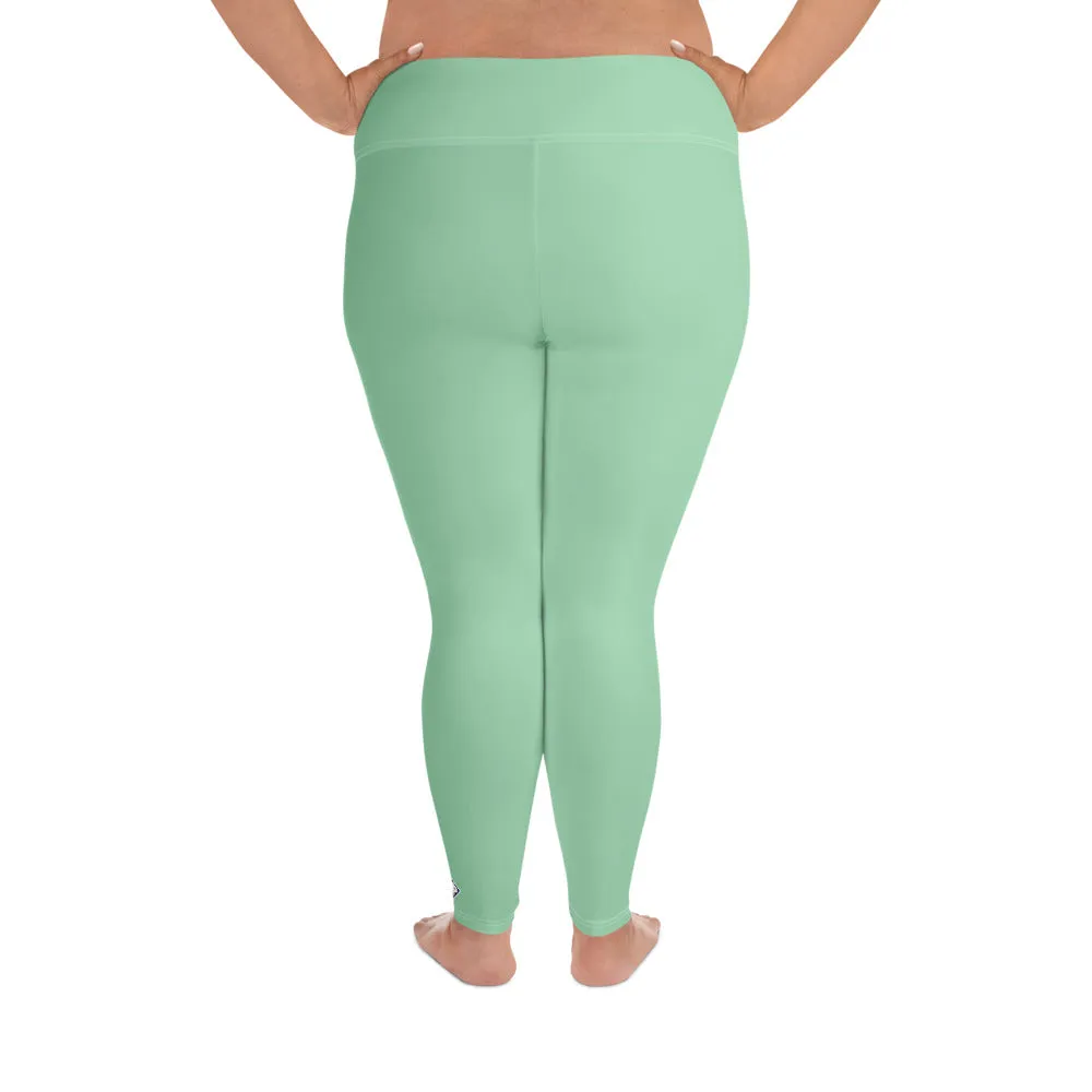 Confidence in Motion: Women's Plus Size Yoga Leggings - Vista Blue