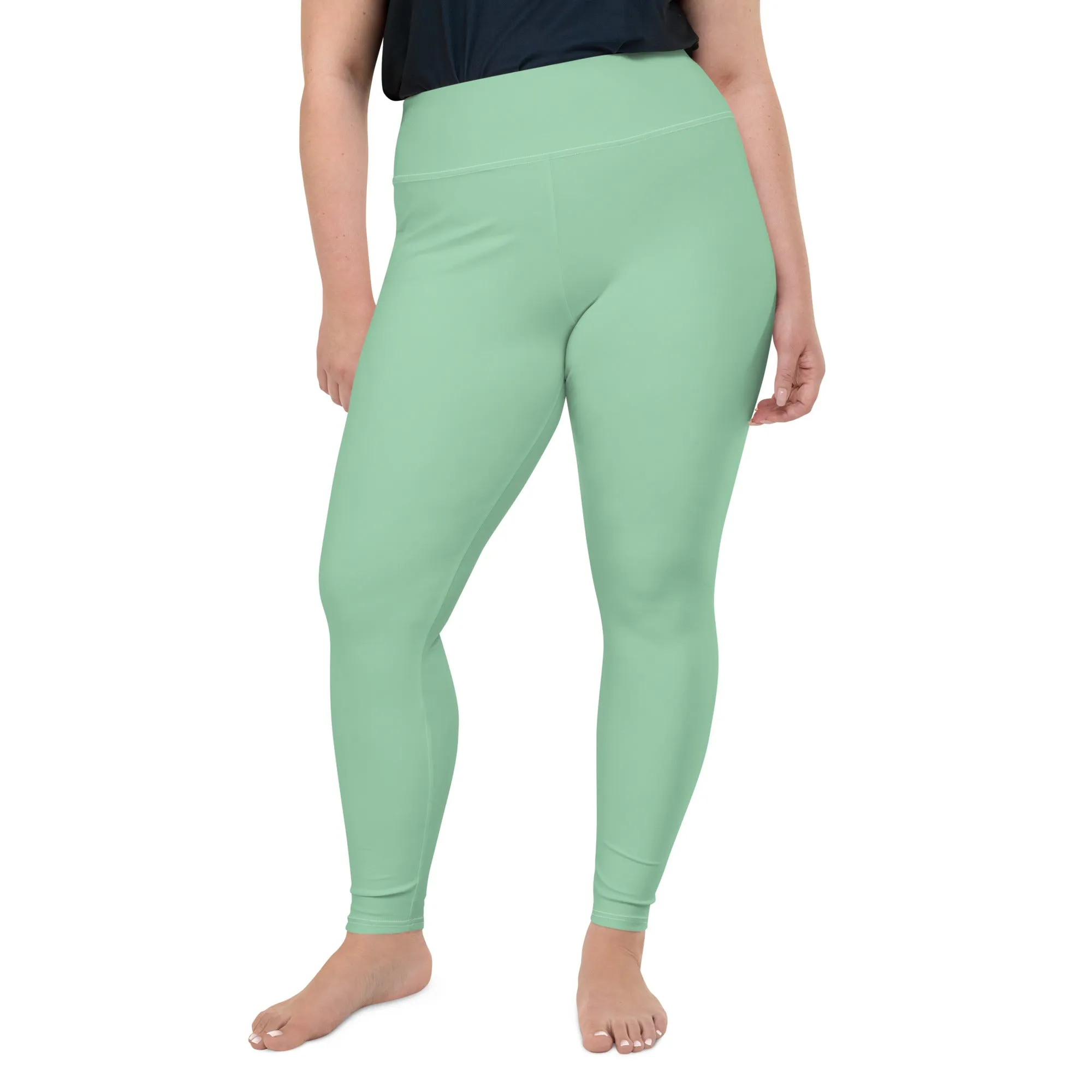 Confidence in Motion: Women's Plus Size Yoga Leggings - Vista Blue