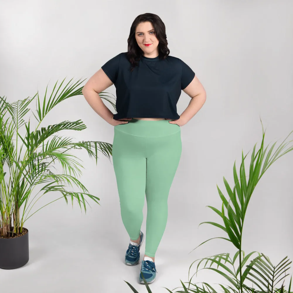 Confidence in Motion: Women's Plus Size Yoga Leggings - Vista Blue