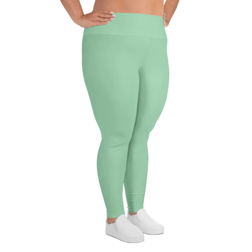 Confidence in Motion: Women's Plus Size Yoga Leggings - Vista Blue