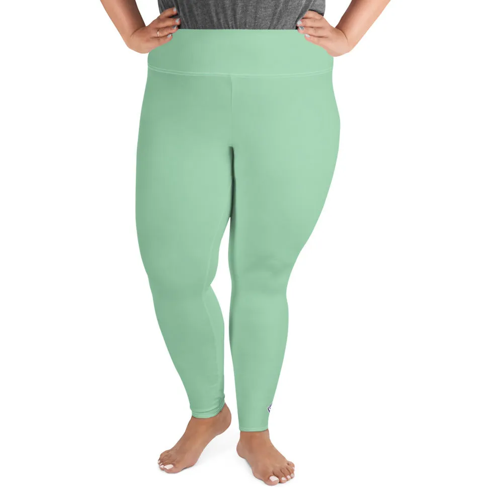 Confidence in Motion: Women's Plus Size Yoga Leggings - Vista Blue