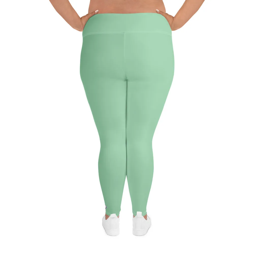 Confidence in Motion: Women's Plus Size Yoga Leggings - Vista Blue