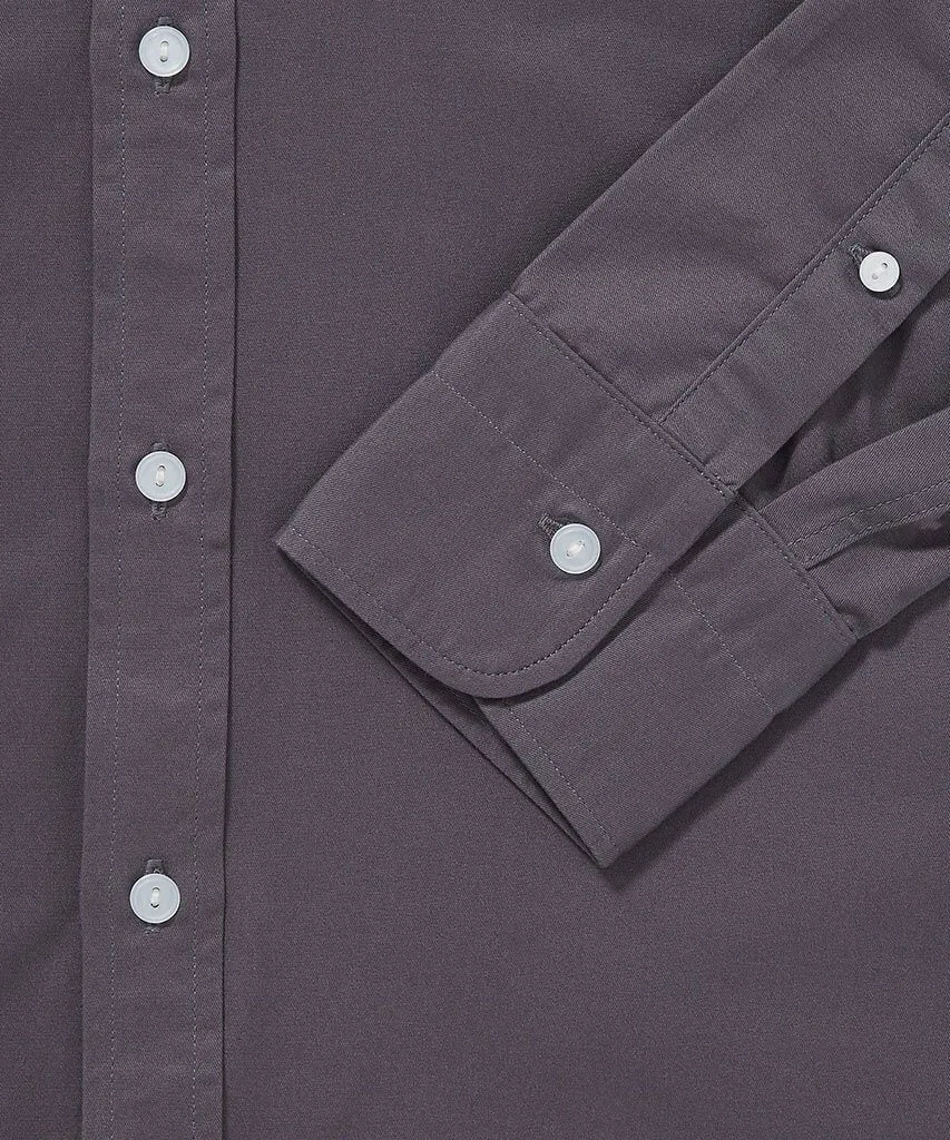 Cotton Button Down Shirt - Slate Gray