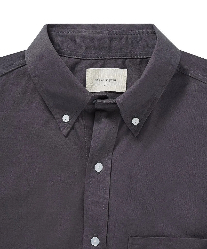 Cotton Button Down Shirt - Slate Gray