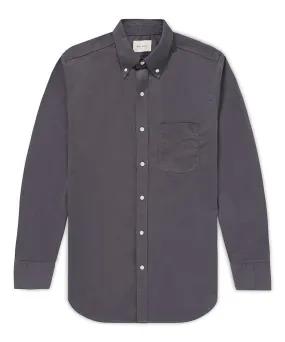 Cotton Button Down Shirt - Slate Gray