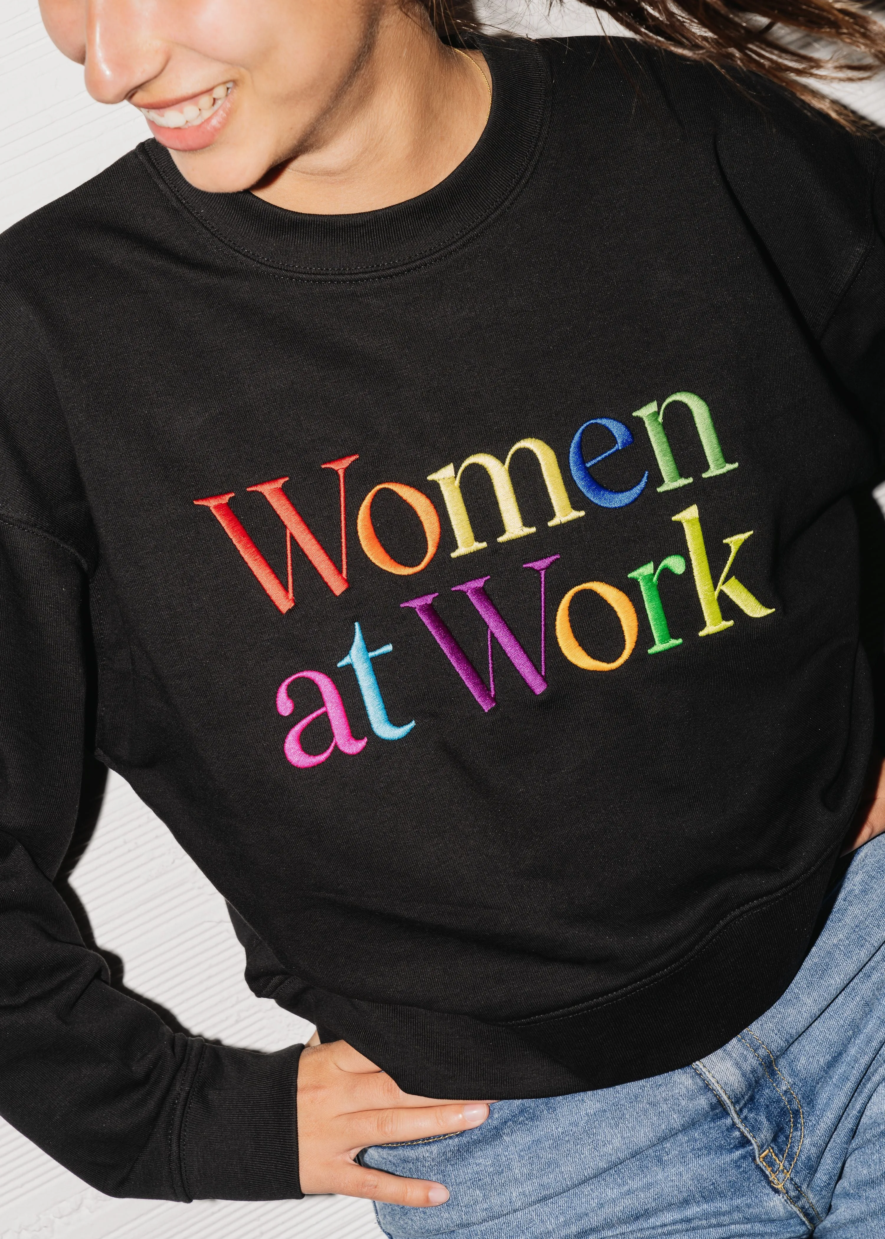 Cropped Women at Work Sweatshirt