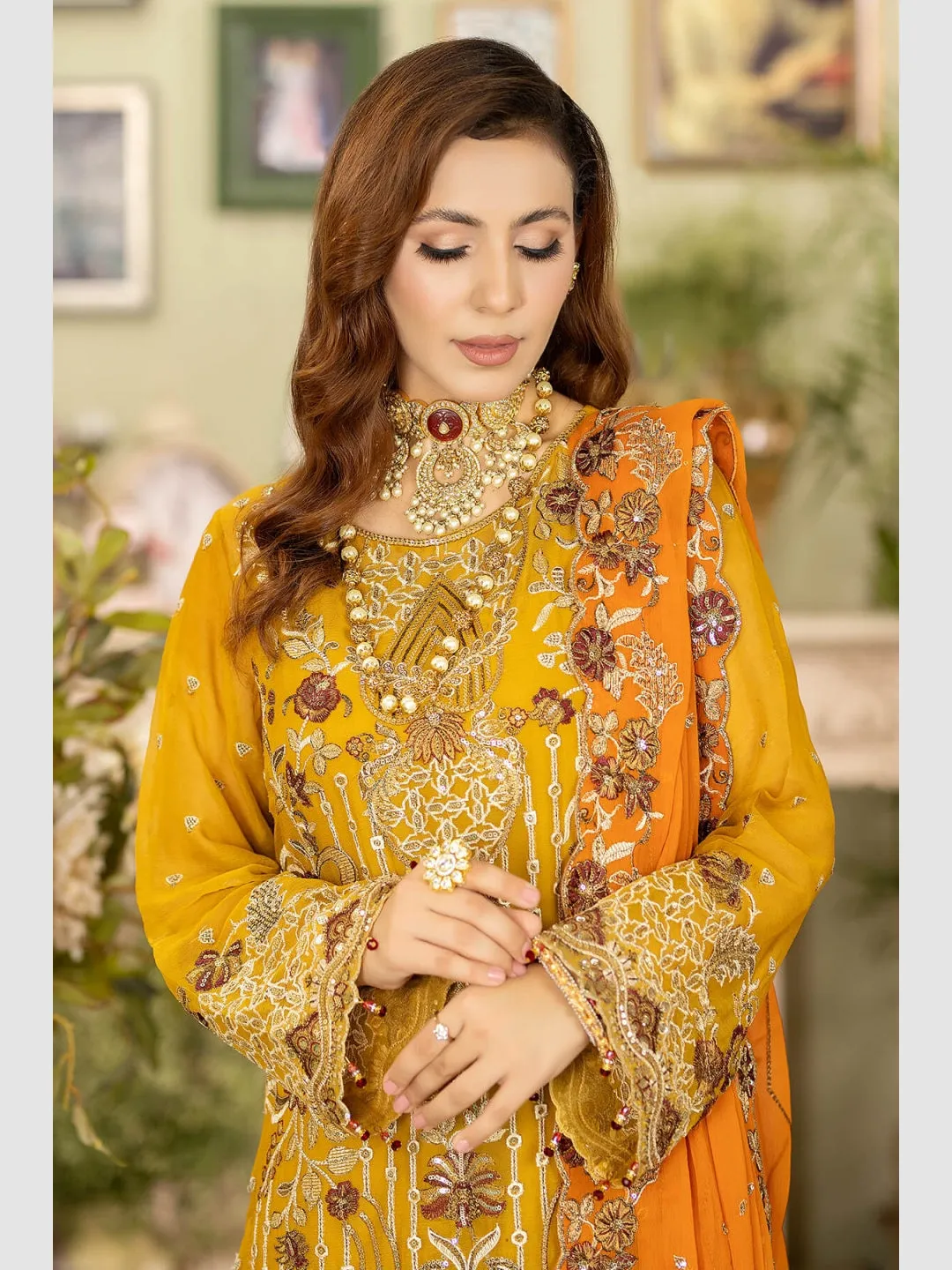 Designer Embroidered Chiffon