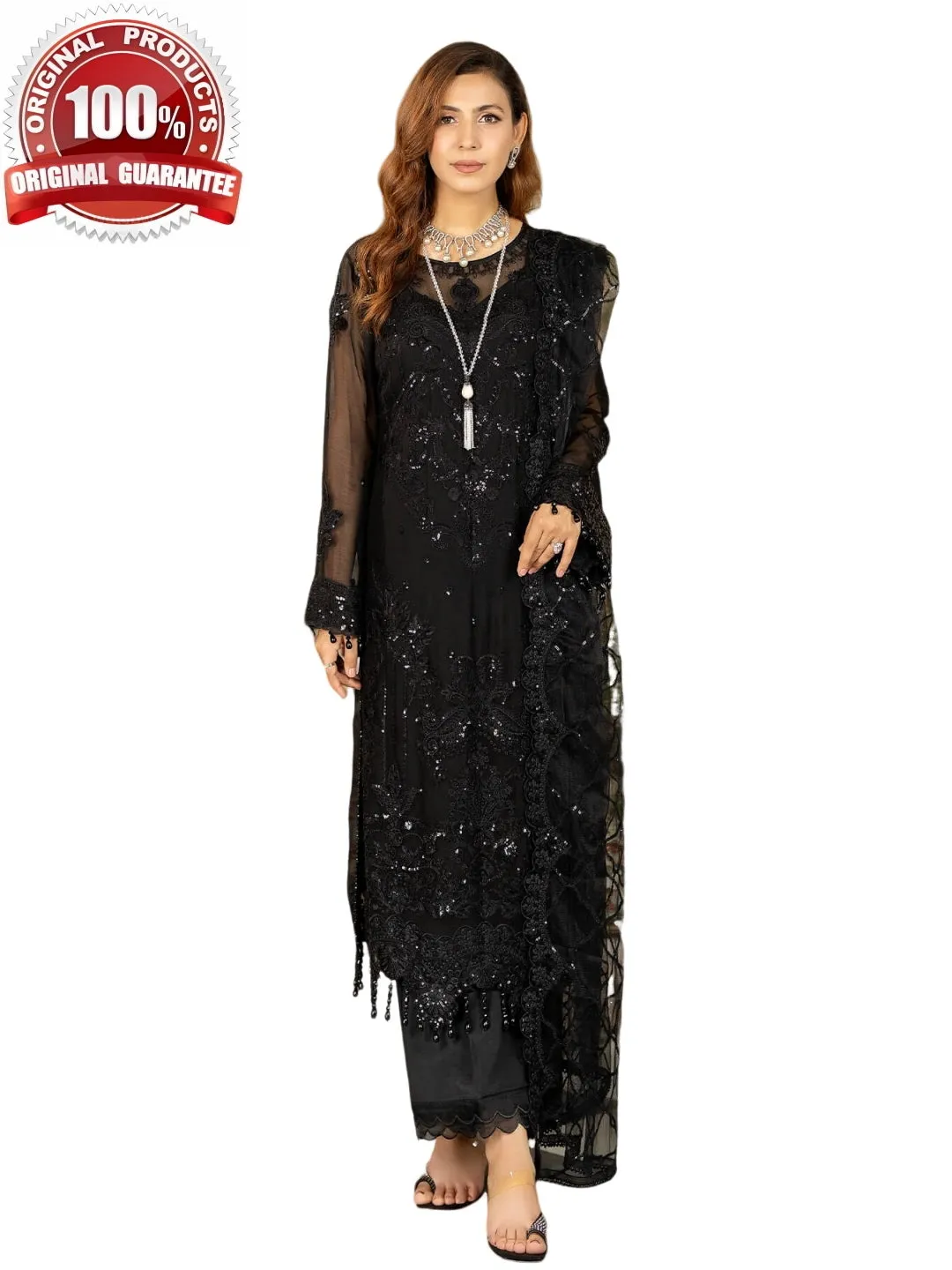 Designer Embroidered Chiffon