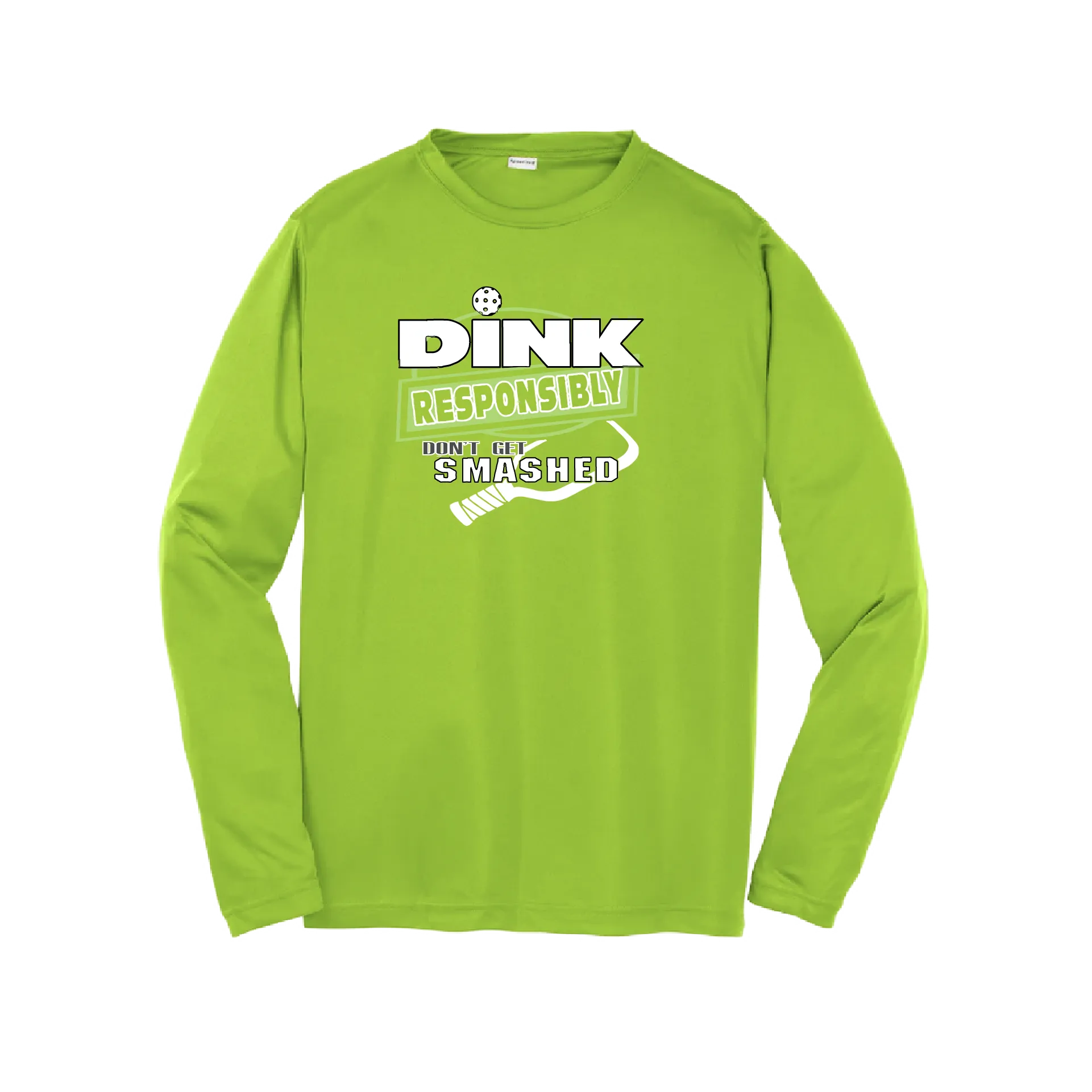 Dink Responsibly, Don't Get Smashed | Youth Long Sleeve Athletic Shirt | 100% Polyester