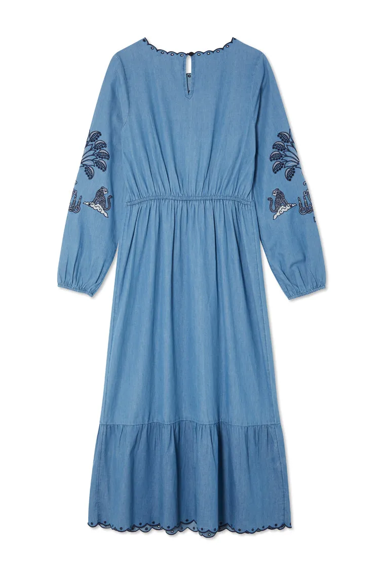 Dreaming In The Clouds Denim Dress Petite