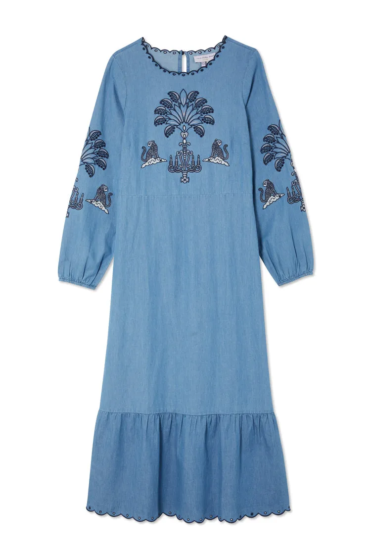 Dreaming In The Clouds Denim Dress Petite