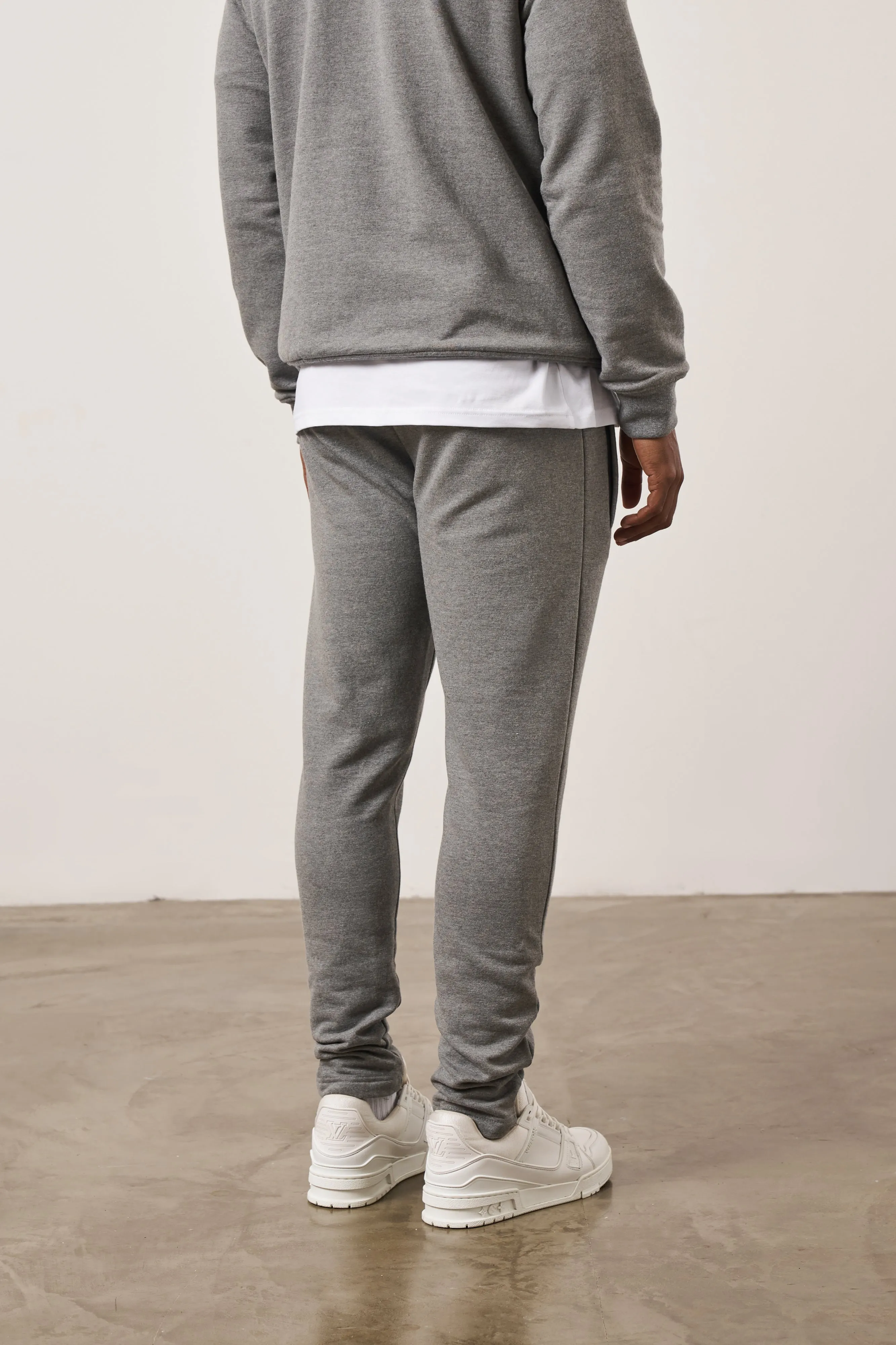 EMBLEM SLIM FIT JOGGER - GREY MARL