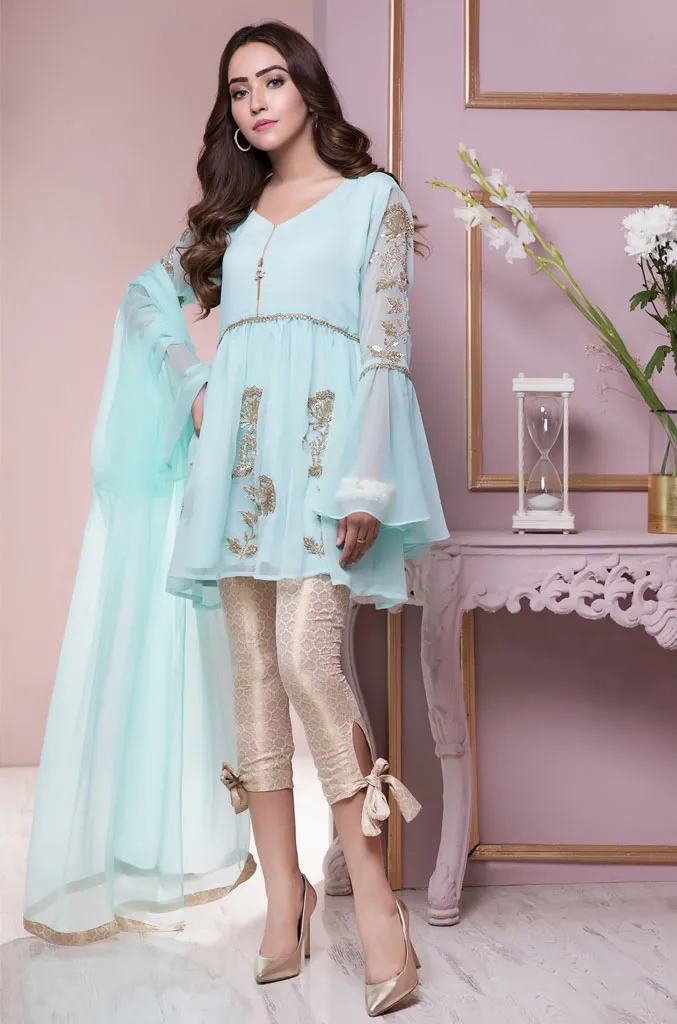 Embroidered Chiffon Peplum Style 3pc Suit | SHAHIZAIB Vol 2 | S740