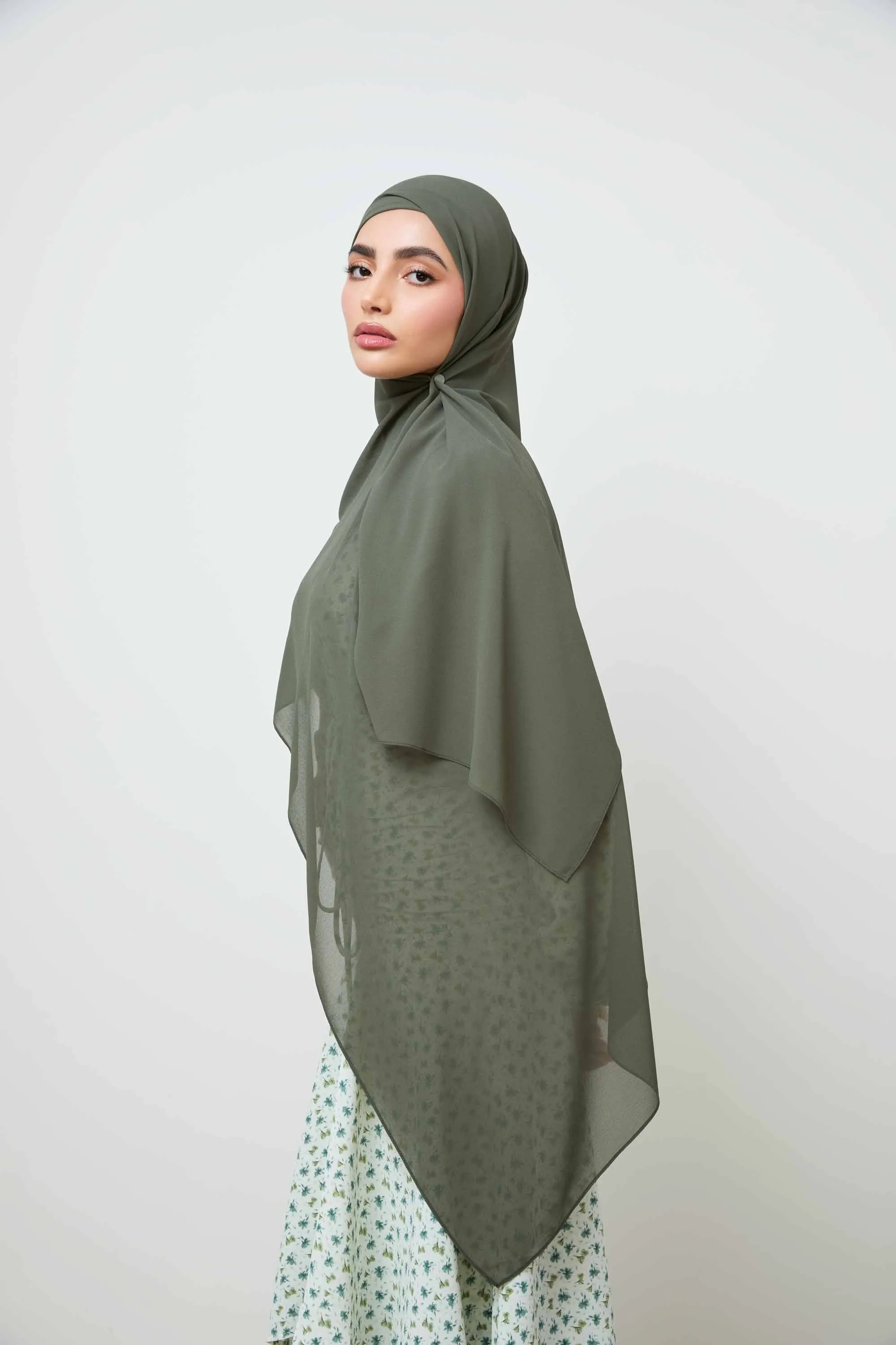 Essential Chiffon Hijab - Agave Green