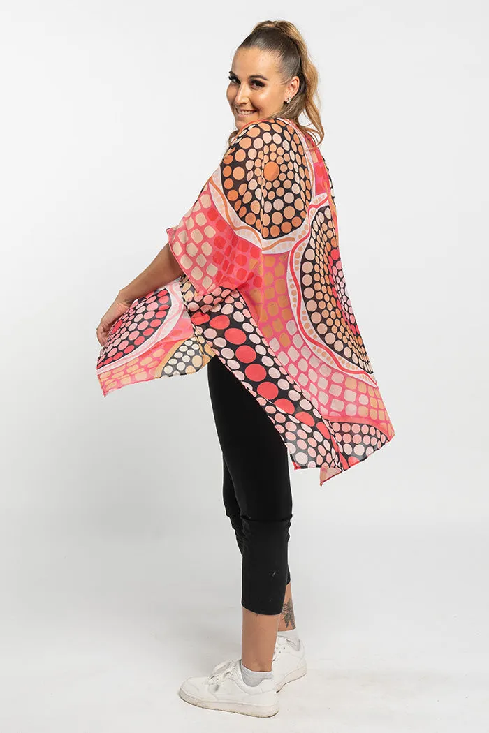 Eternal Flame Chiffon Shawl