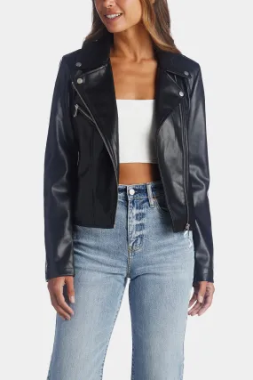 Faux Leather Biker Jacket