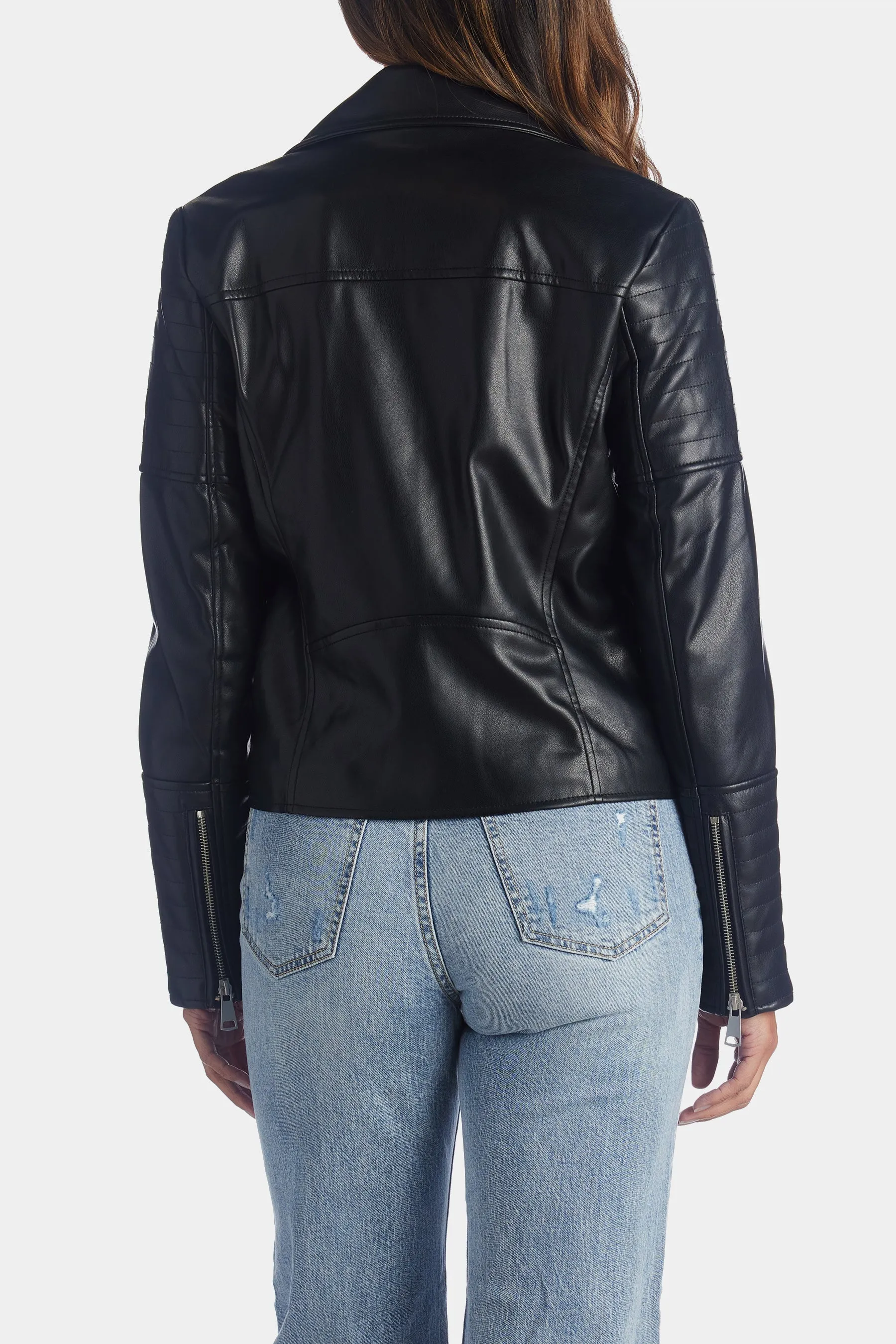 Faux Leather Moto Jacket