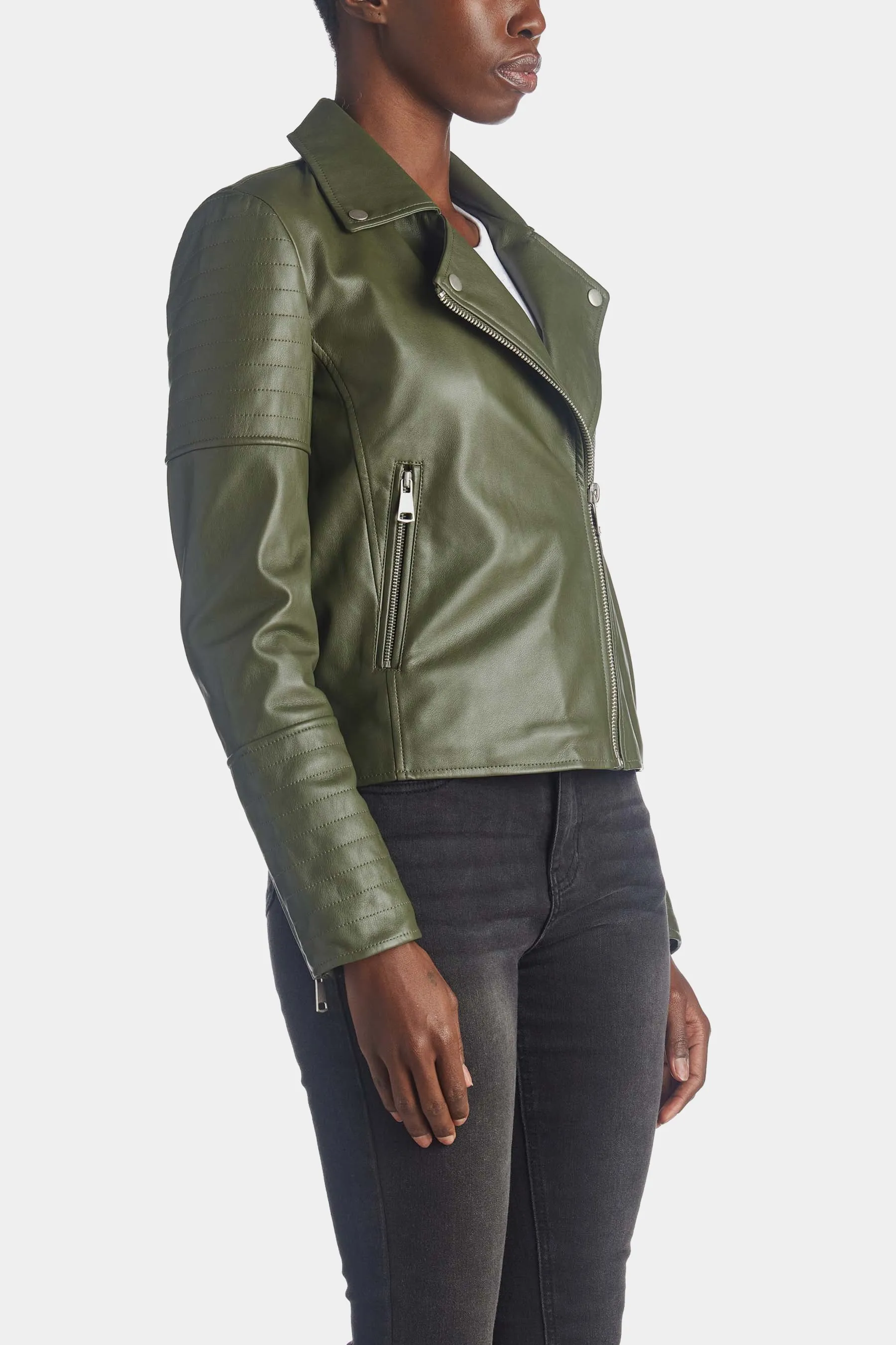 Faux Leather Moto Jacket