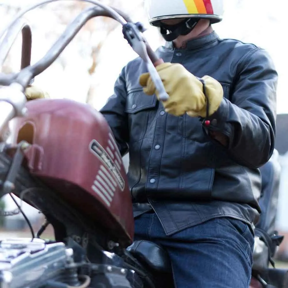 First Mfg Mens Vigilante Leather Shirt