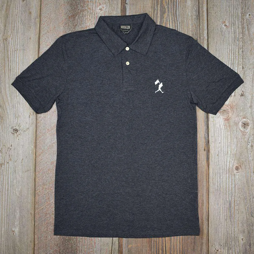 Flag Man Summer Polo - Charcoal