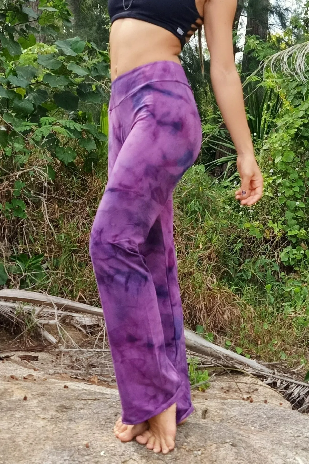 Flared Yoga Pants in Purple Haze