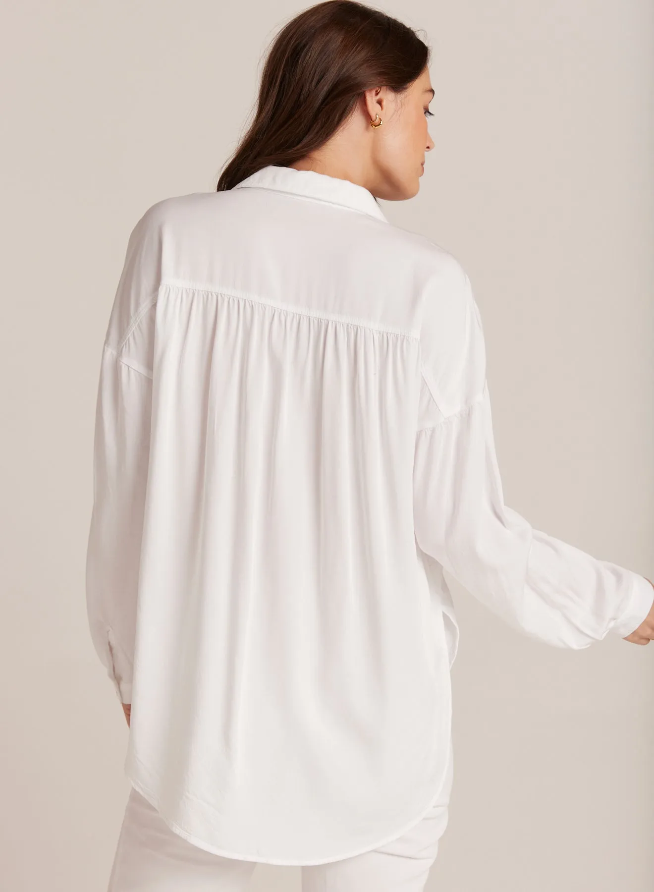 Flowy Beach Shirt - White