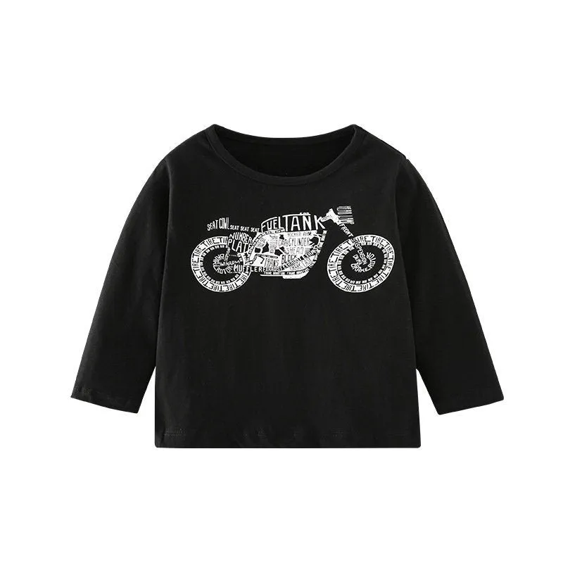 Full Sleeve Bike Printed Boys Sweatshirt