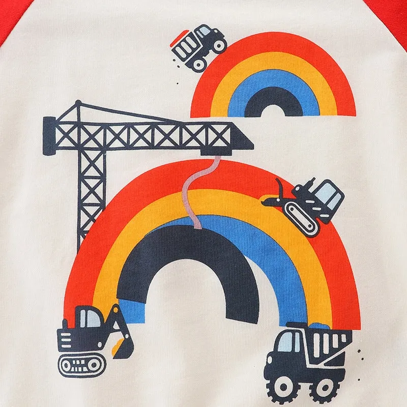 Full Sleeve Rainbow Printed Boys Sweatshirt