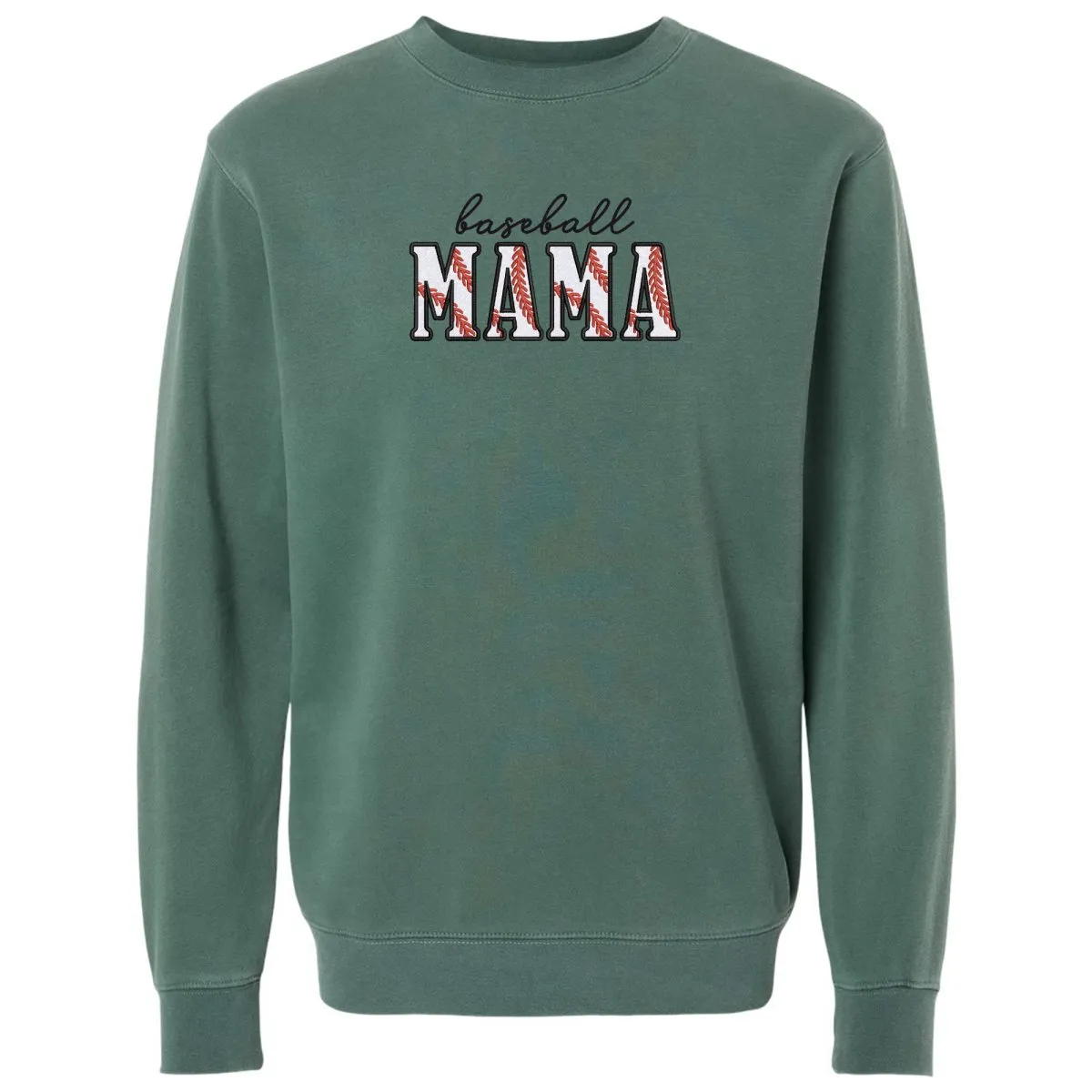 Glitter Embroidery 'Baseball Mama/Mom' Cozy Crew