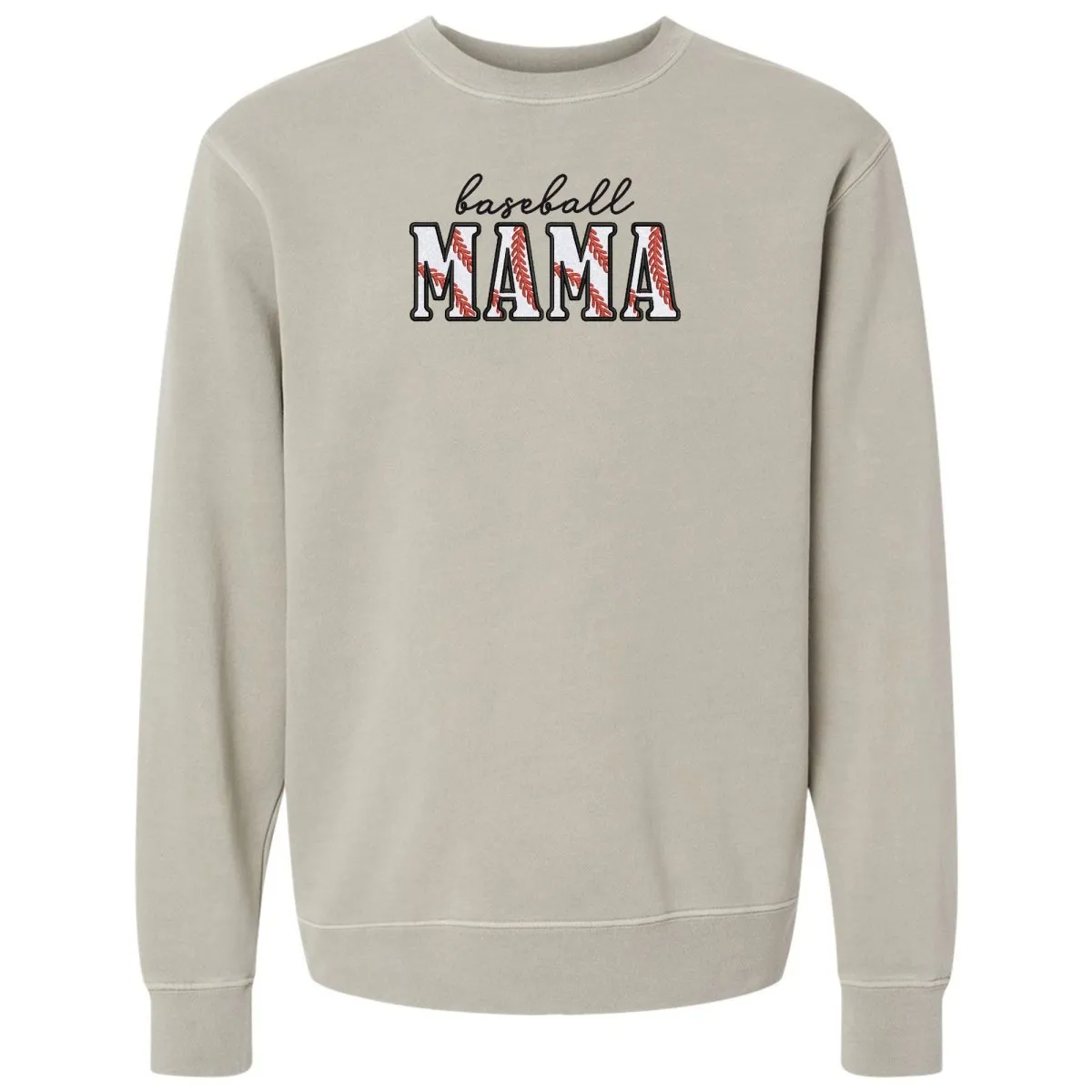 Glitter Embroidery 'Baseball Mama/Mom' Cozy Crew