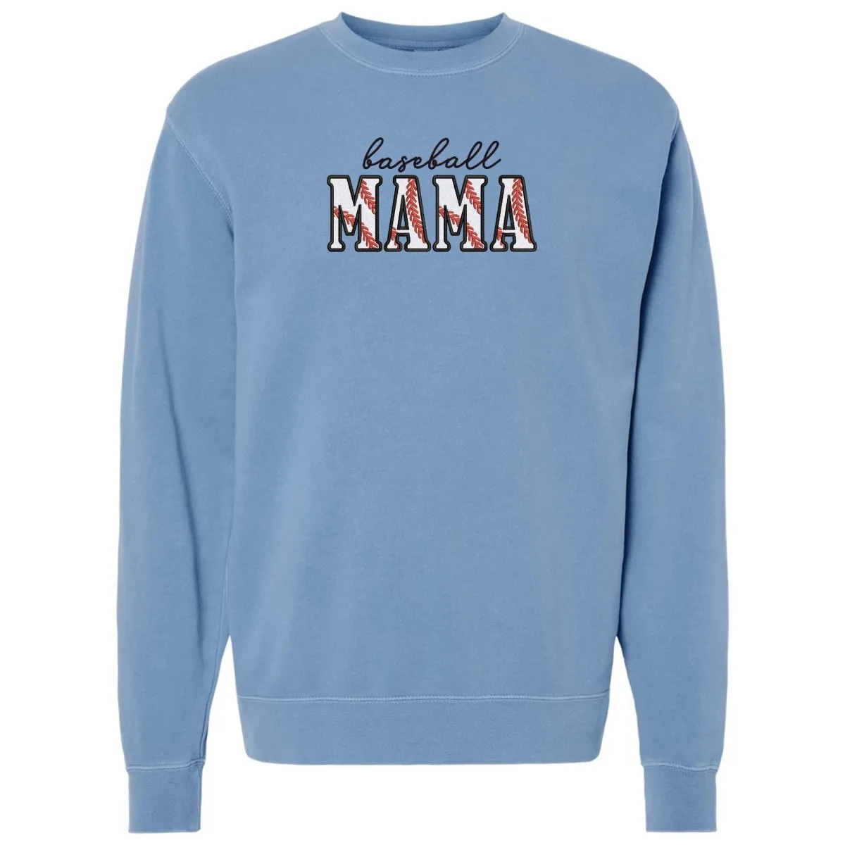 Glitter Embroidery 'Baseball Mama/Mom' Cozy Crew