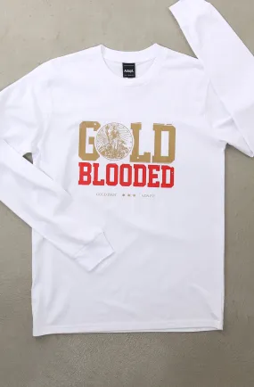 Gold Bar® X Adapt :: Gold Blooded Spirits II (Men's White Long Sleeve Tee)