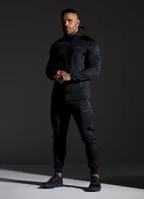 Gym King Eclipse Poly FZ Tracksuit - Black