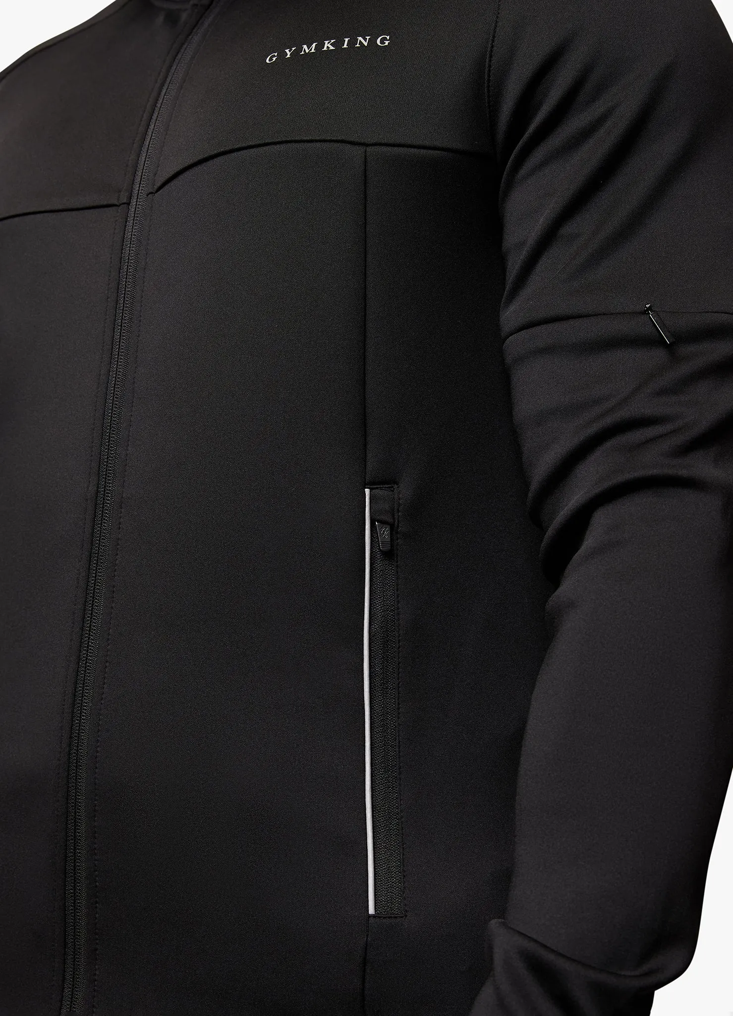 Gym King Eclipse Poly FZ Tracksuit - Black