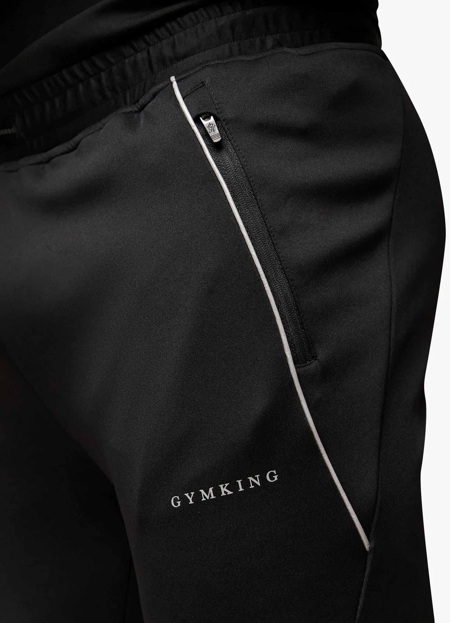 Gym King Eclipse Poly FZ Tracksuit - Black