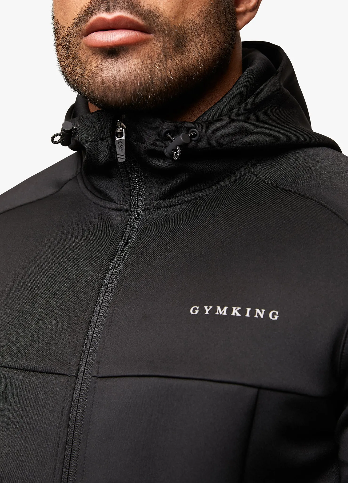 Gym King Eclipse Poly FZ Tracksuit - Black