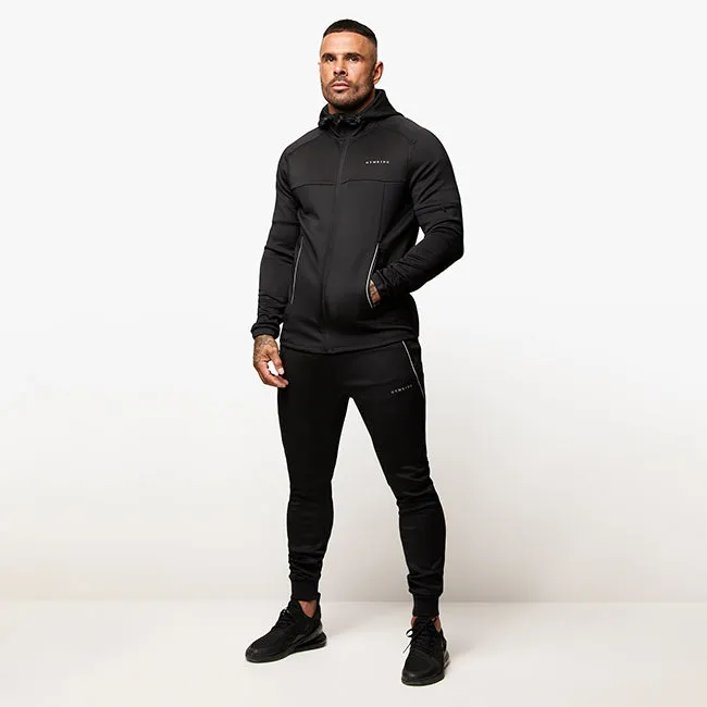 Gym King Eclipse Poly FZ Tracksuit - Black