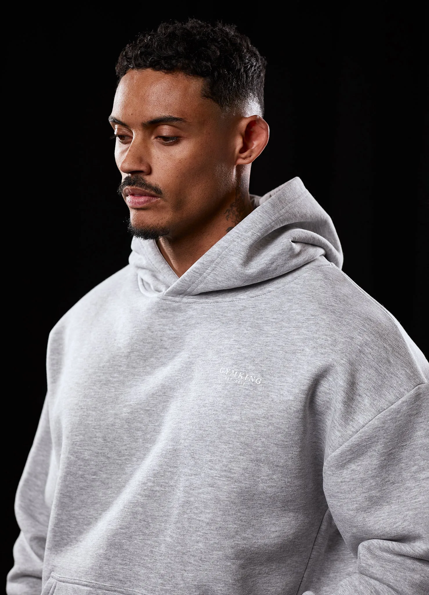 Gym King Established Tracksuit - Light Grey Marl