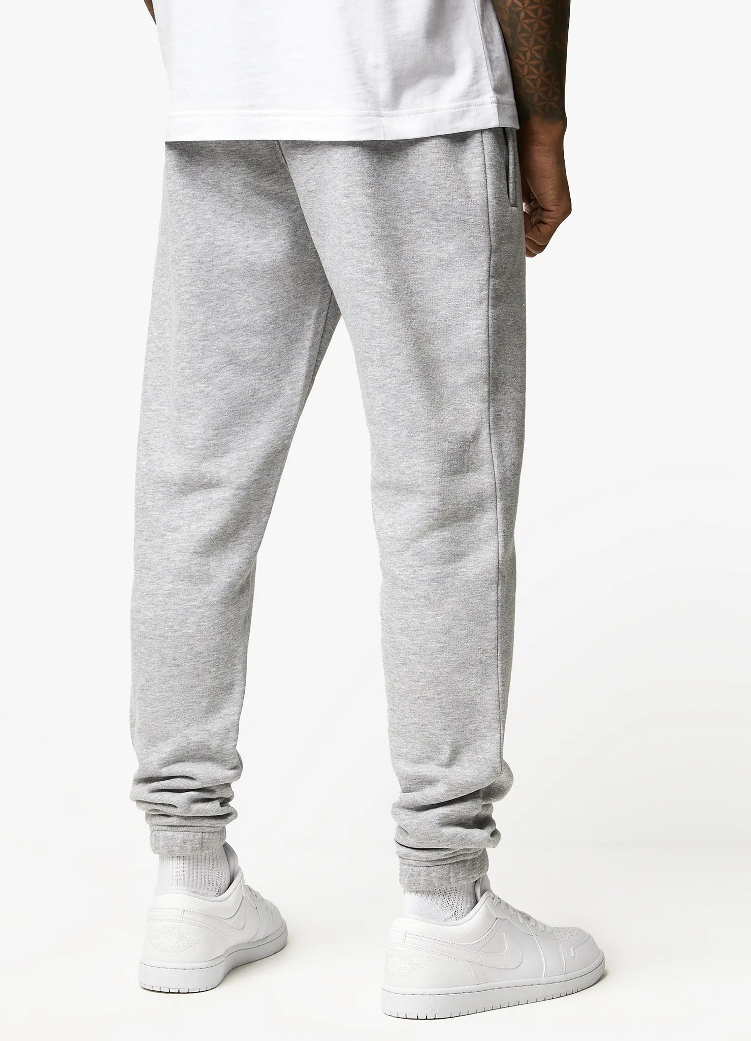 Gym King Established Tracksuit - Light Grey Marl