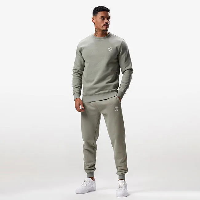 Gym King Fundamental Fleece Crew Tracksuit - Soft Khaki