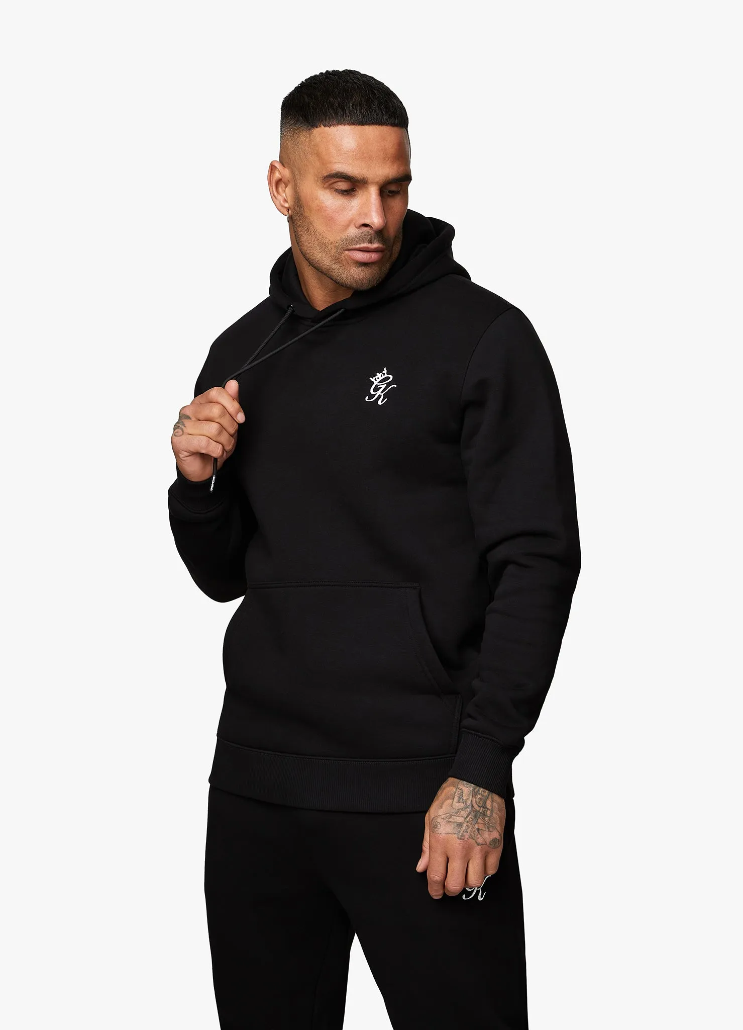 Gym King Fundamental Fleece Hood Tracksuit - Black