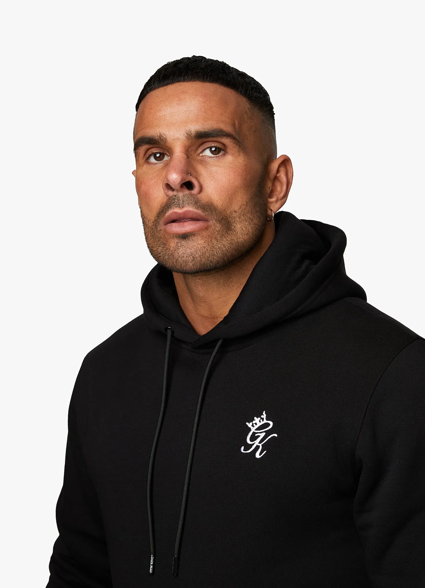 Gym King Fundamental Fleece Hood Tracksuit - Black