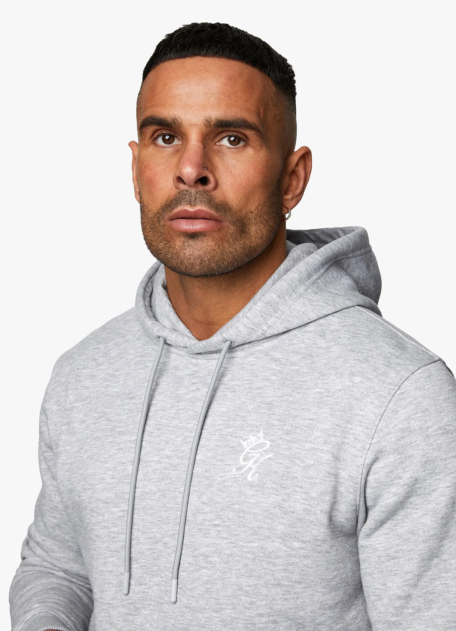 Gym King Fundamental Fleece Hood Tracksuit - Grey Marl