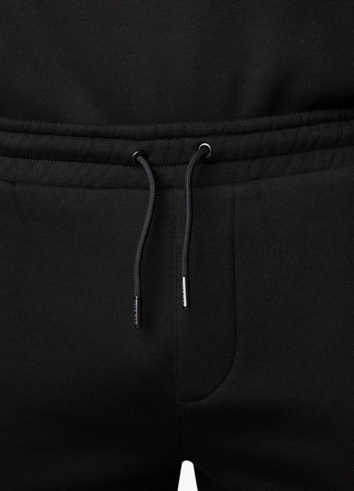 Gym King Outline Print Hood Tracksuit - Black