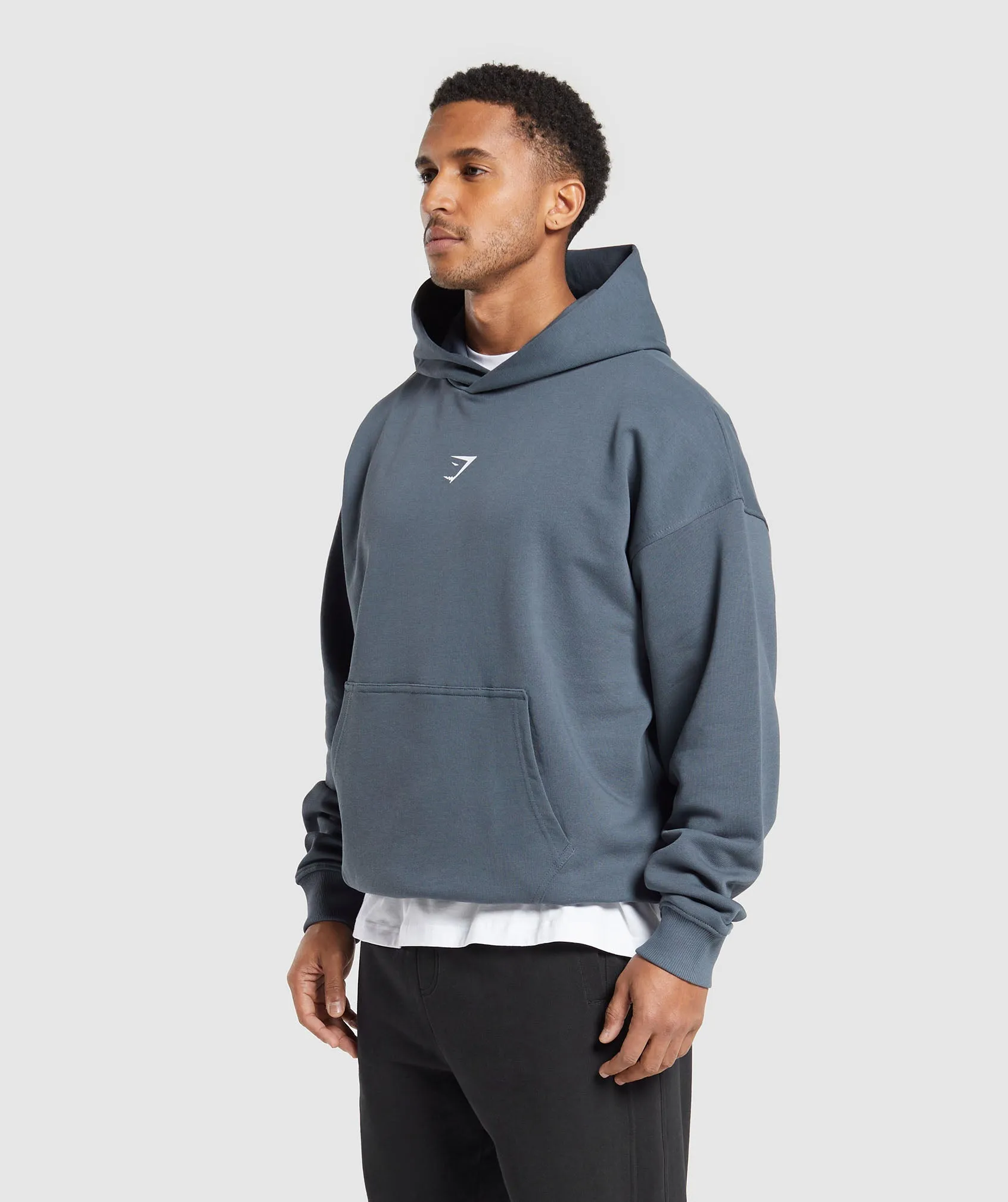 Gymshark Built in the UK Hoodie - Titanium Blue