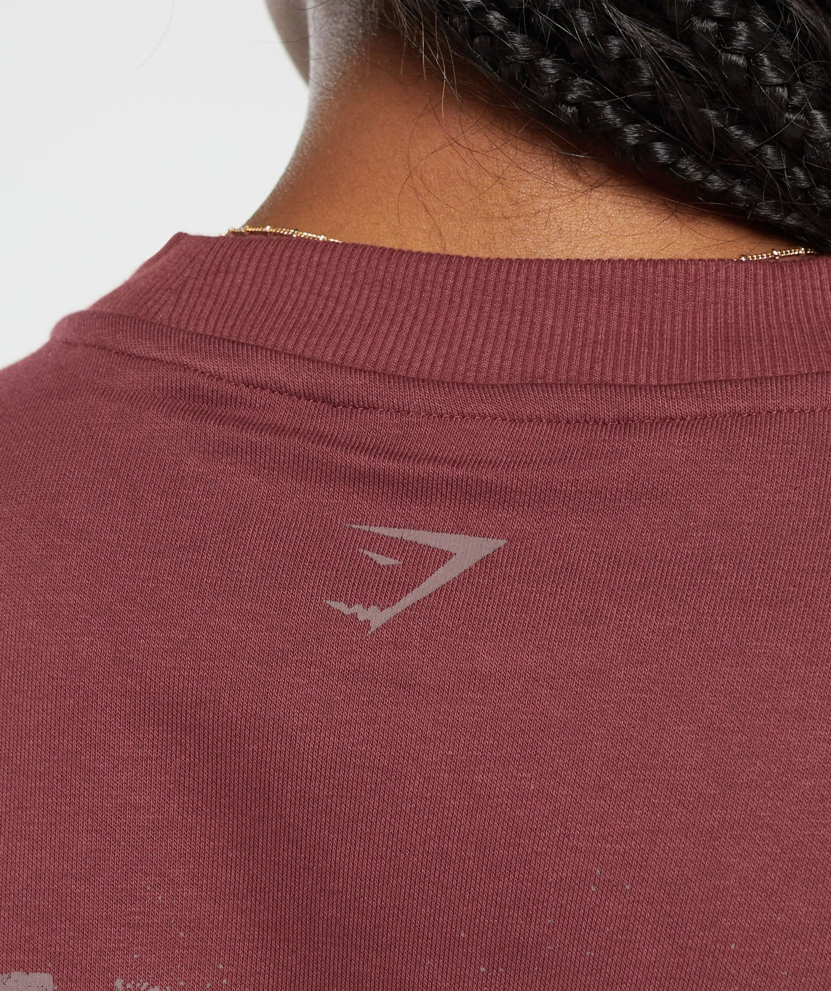 Gymshark Built Oversized Sweatshirt - Washed Burgundy