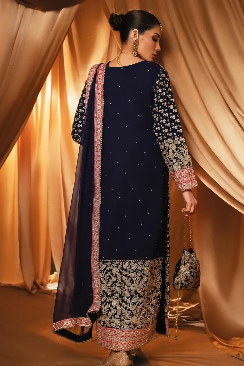 Haseens Raina Pakistani Wedding Wear Chiffon Suit HAS11